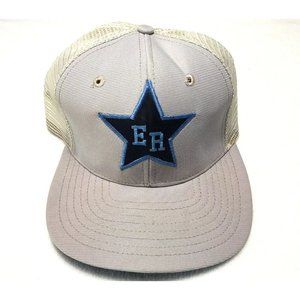 VTG 80s ER Blue Star Trucker Hat New Era Dupont Visor Pro-Model Gray SnapBack